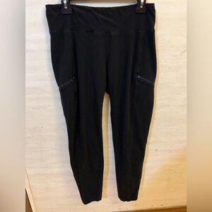 Eileen Fisher black pull-on leggings